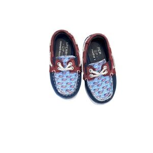 Sperry Vineyard‎ Vines AO Slip On Shoes Boys Size 6M Whale Flag Print Boat